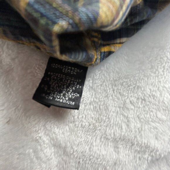 Vintage Jhane Barnes Mens Textured Plaid Button Up Shirt XXL Long Sleeve Multi - Picture 4 of 7